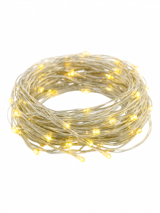 Огонек OG-LDG14 гирлянда LED Белая теплая (10м,3*AA) (УПАКОВКА 10ШТ)